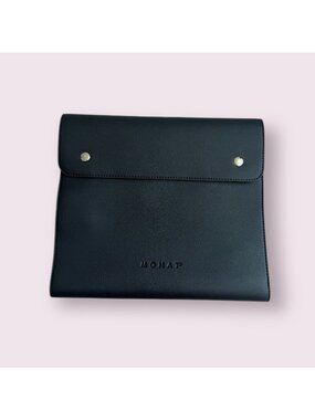 MONAT Navy Blue Vegan Leather Padfolio Travel Portfolio
